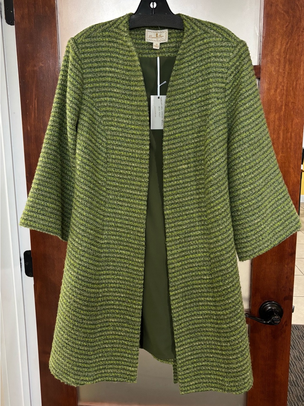 Flora Bea NYC Green Multi Swing Jacket